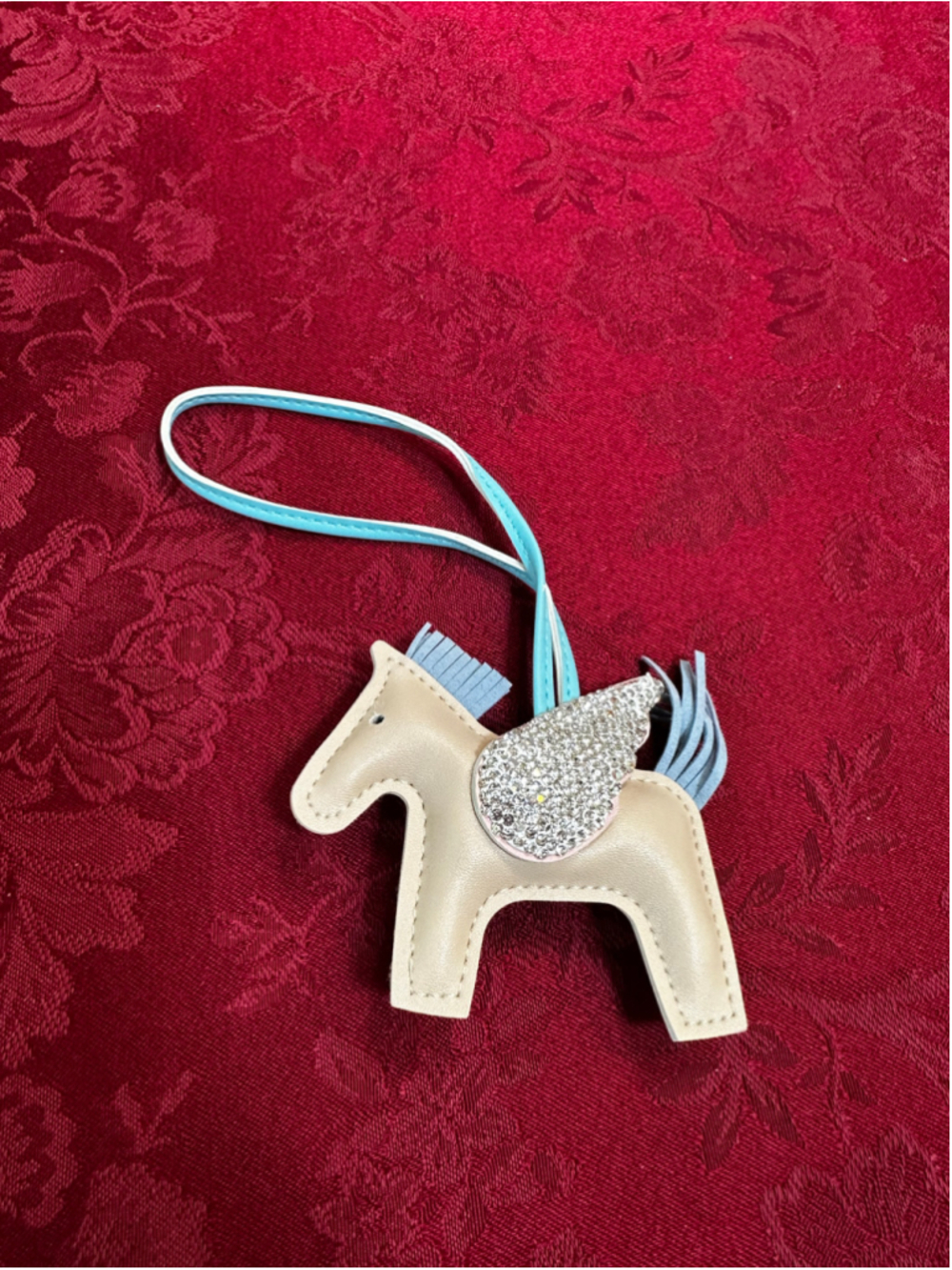 Sparkle Pony Beige and Blue Bag Charm